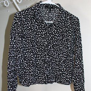 Forever 21 Black and White Button-Down